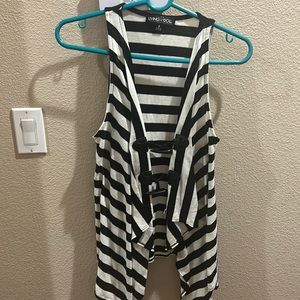 Black striped vest